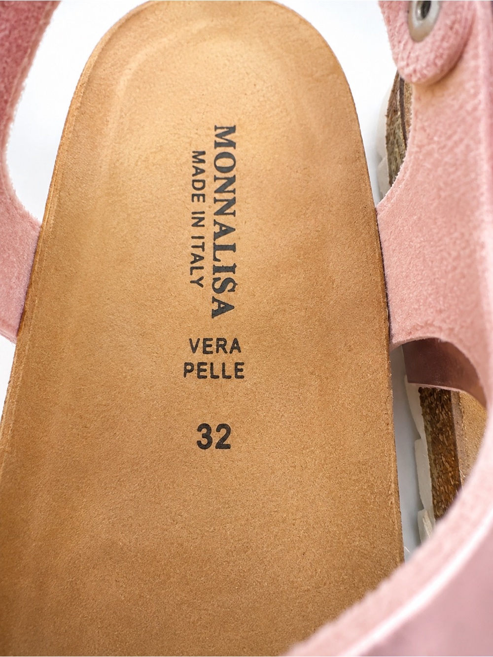 Monnalisa girls white & pink flower sandals EU32 / US 1 - Picture 5 of 15